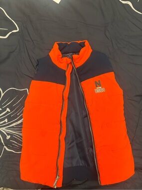 Nautica Orange & Navy Puffer Vest with US83 Detail